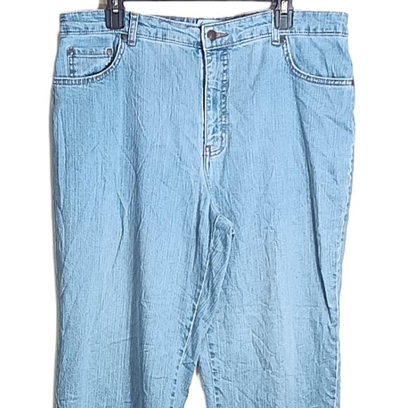 Kim Rogers Jeans Womens 16 Petite Light Wash High Rise Relaxed Fit Denim - Picture 3 of 5